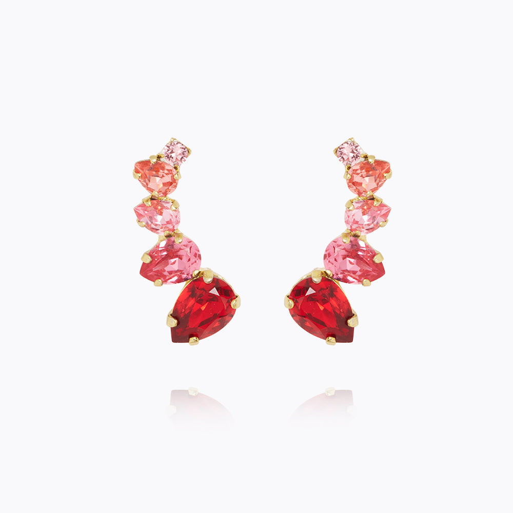 Caroline Svedbom - Julie Earrings Scarlet Combo Gold