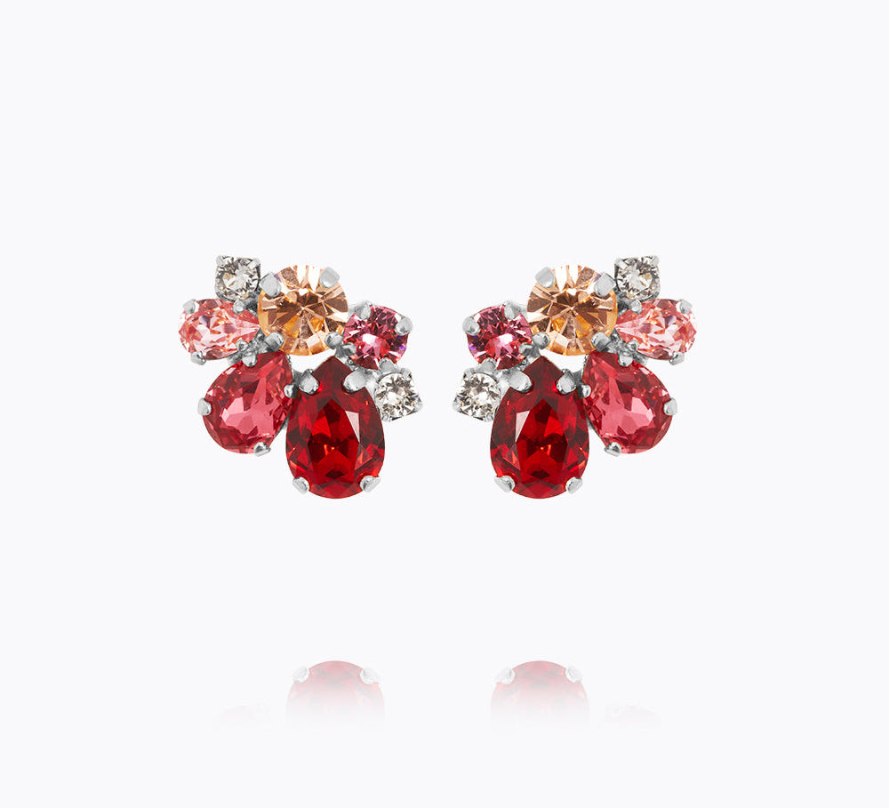 Katie Earrings / Scarlet Combo