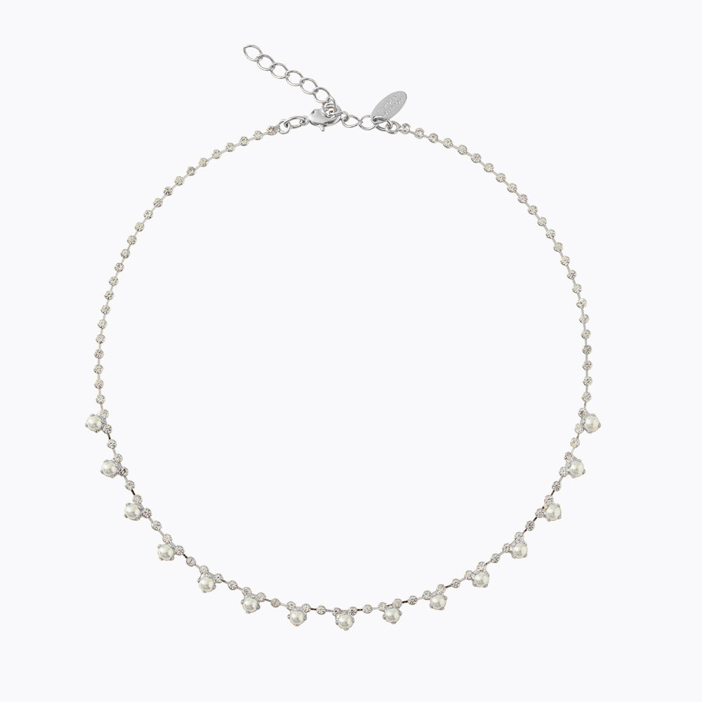 Caroline Svedbom - Lily Necklace Pearl Rhodium