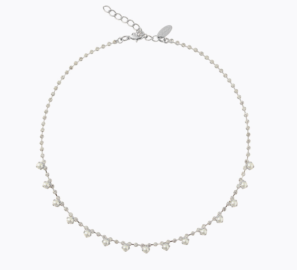 Caroline Svedbom - Lily Necklace Pearl Rhodium