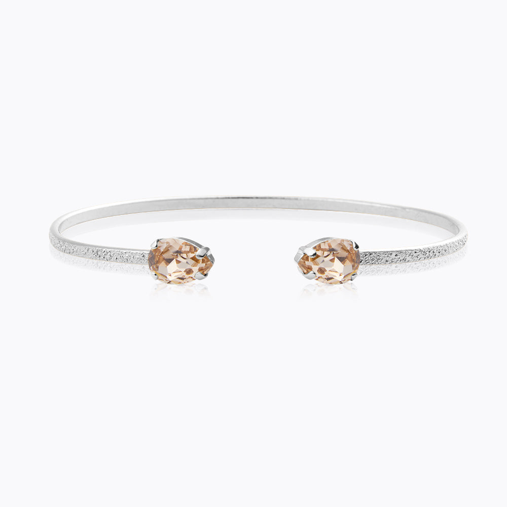 Caroline Svedbom - Petite Drop Bracelet Light Silk Rhodium