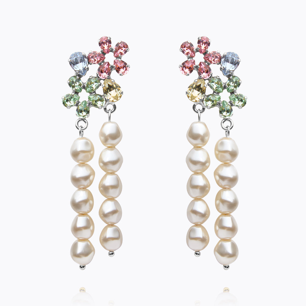 Caroline Svedbom - May Pearl Earrings Pastel Combo Rhodium