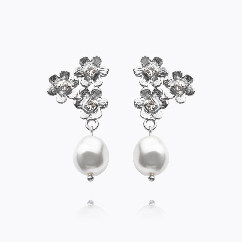 Caroline Svedbom - Juni Earrings Pearl Crystal Rhodium