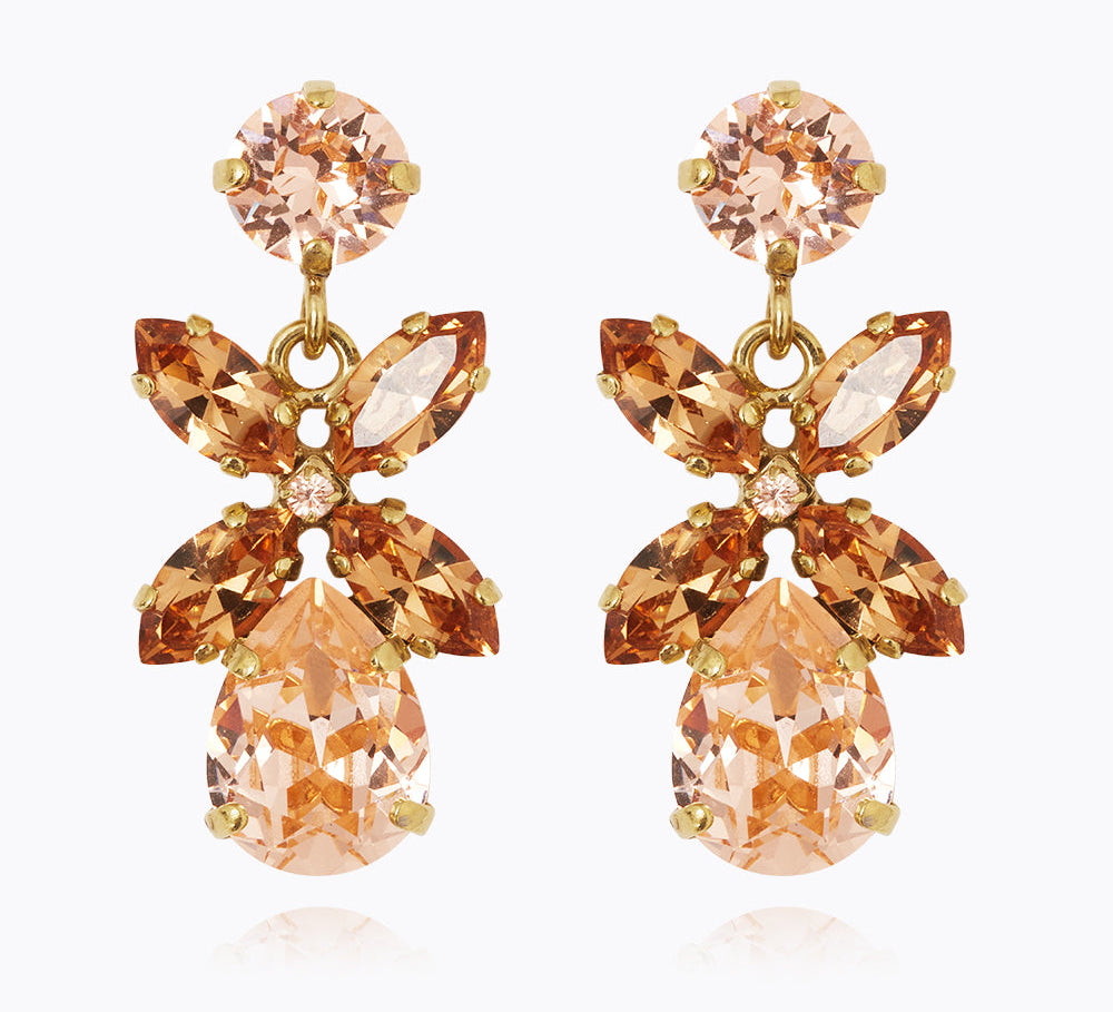 Caroline Svedbom - Mini Dione Earrings Topaz Combo Gold