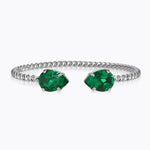 Caroline Svedbom - Mini Drop Bracelet Majestic Green Rhodium