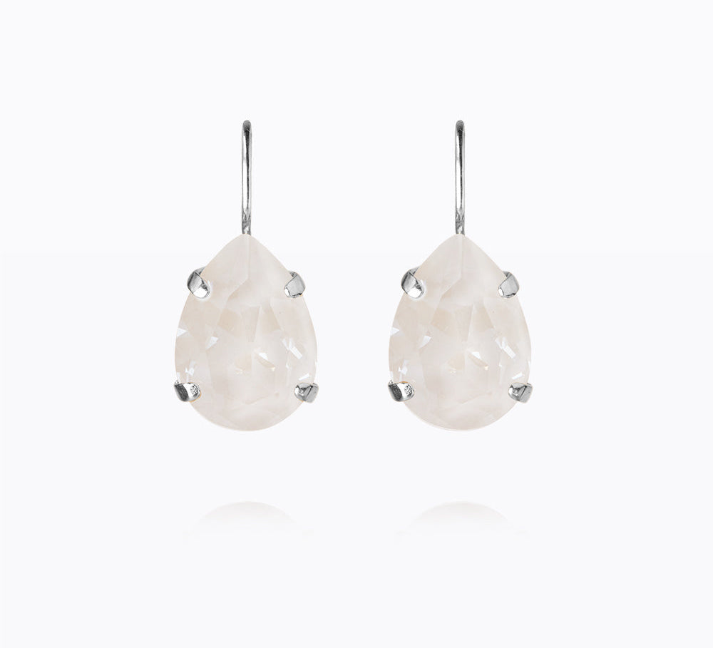 Caroline Svedbom - Mini Drop Clasp Earrings Electric White Rhodium