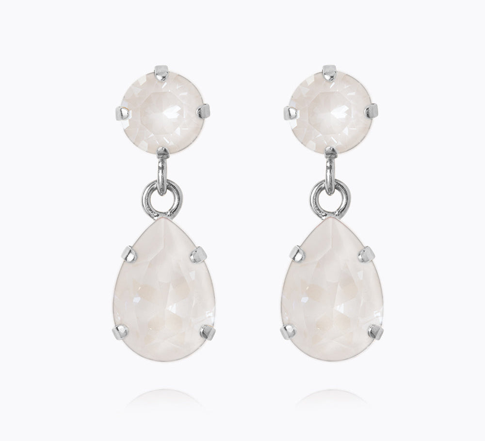 Caroline Svedbom - Mini Drop Earrings Electric White Rhodium