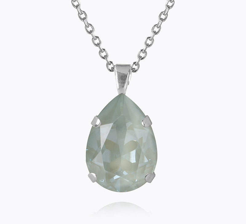 Caroline Svedbom - Mini Drop Necklace Agave Ignite Rhodium