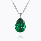 Caroline Svedbom - Mini Drop Necklace Majestic Green Rhodium