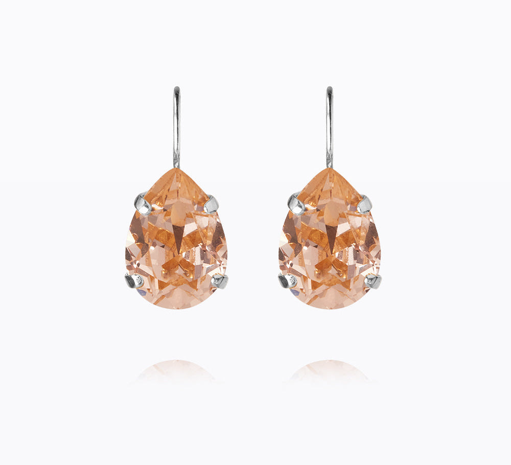 Mini Drop Clasp Earrings / Light Peach