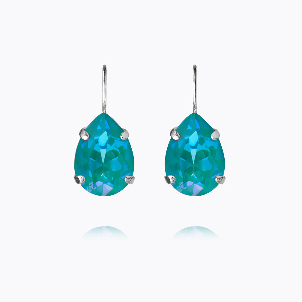 Caroline Svedbom - Mini Drop Clasp Earrings Laguna Delite Rhodium