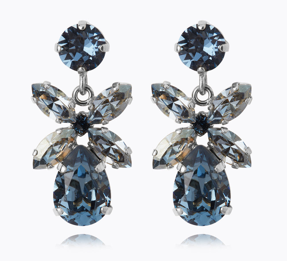 Mini Dione Earrings / Denim Blue + Blue Shade