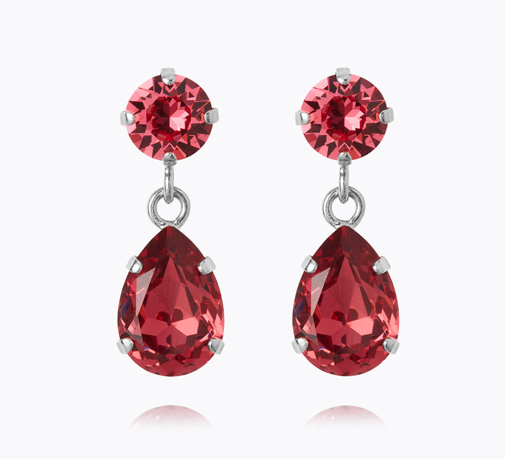 Mini Drop Earrings / Mulberry Red