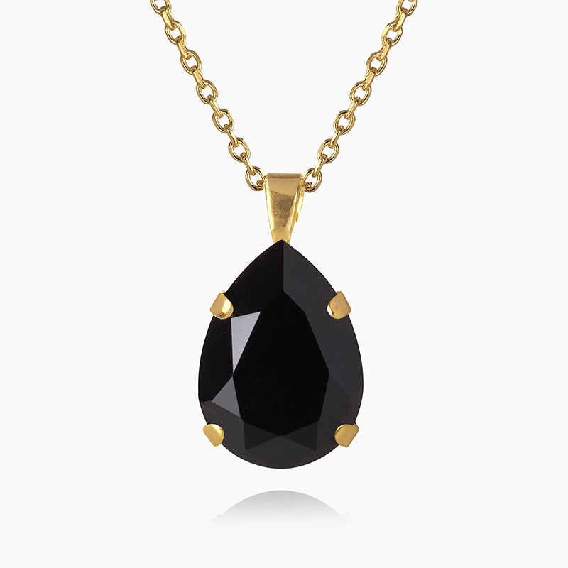 Caroline Svedbom - Mini Drop Necklace Jet Gold