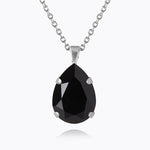 Caroline Svedbom - Mini Drop Necklace Jet Rhodium