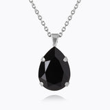Caroline Svedbom - Mini Drop Necklace Jet Rhodium