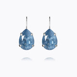 Caroline Svedbom - Mini Drop Clasp Earrings Denim Ignite Rhodium