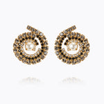 Caroline Svedbom - Mini Zia Earrings Jet Combo Gold