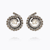 Caroline Svedbom - Mini Zia Earrings Jet Combo Rhodium