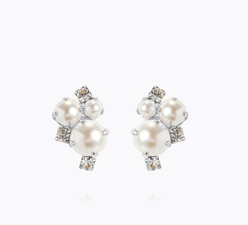 Caroline Svedbom - Molly Earrings Pearl Crystal Rhodium
