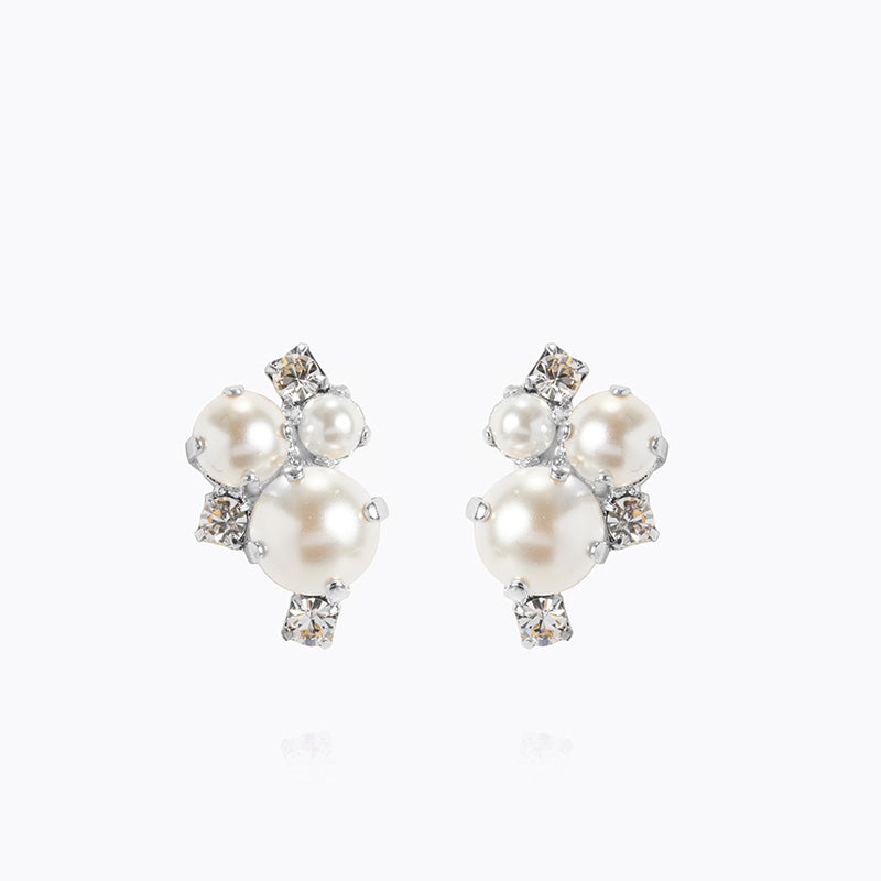 Caroline Svedbom - Molly Earrings Pearl Crystal Rhodium