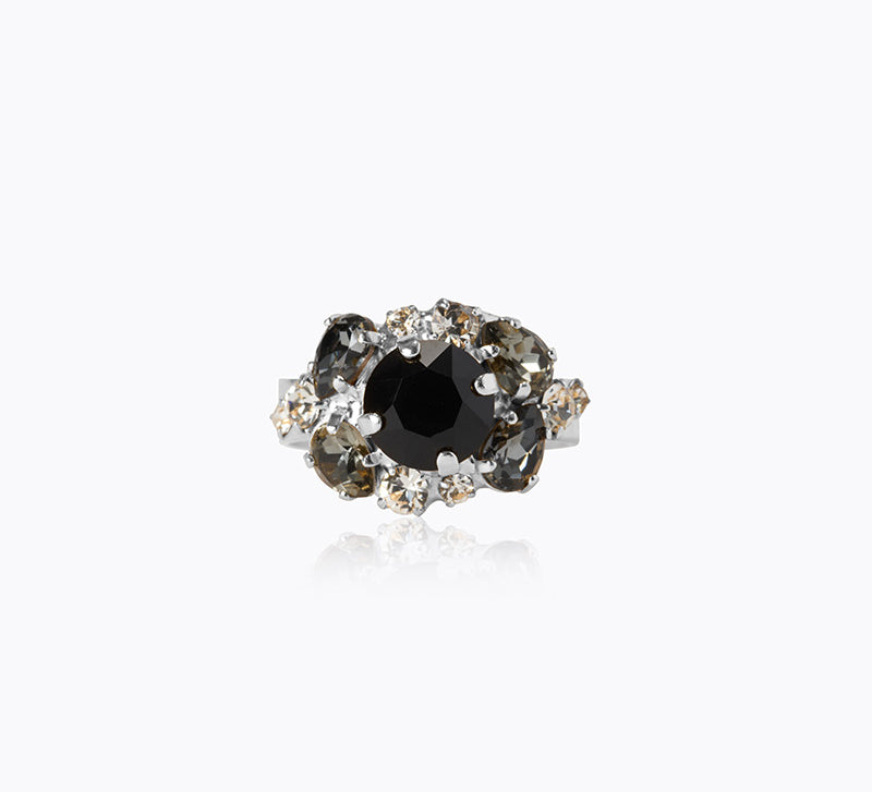 Caroline Svedbom - Molly Ring Jet Combo Rhodium