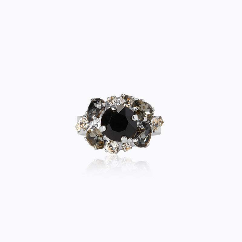 Caroline Svedbom - Molly Ring Jet Combo Rhodium