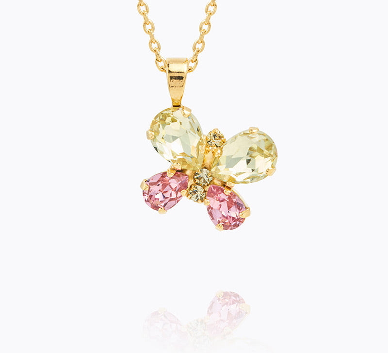 Caroline Svedbom - Butterfly Stud Necklace Jonquil Light Rose Gold
