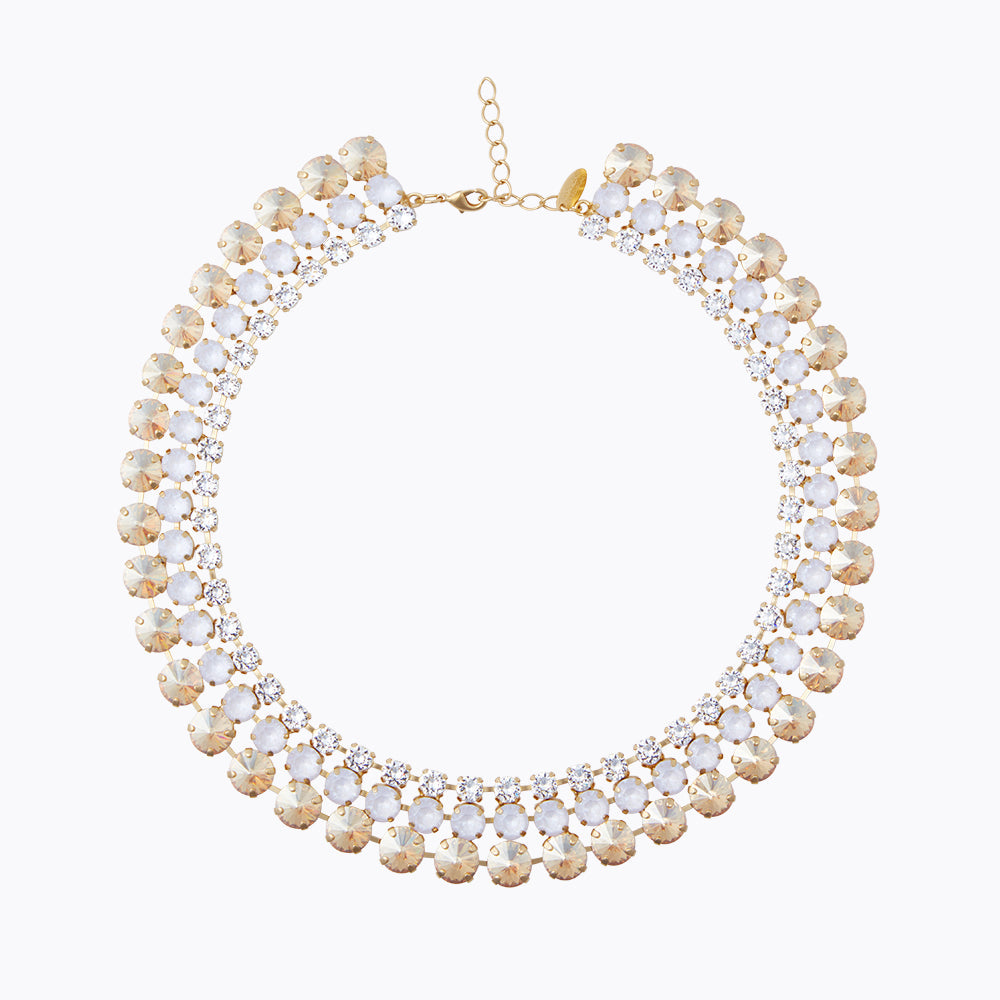 Caroline Svedbom - Elora Necklace Electric White Combo Gold