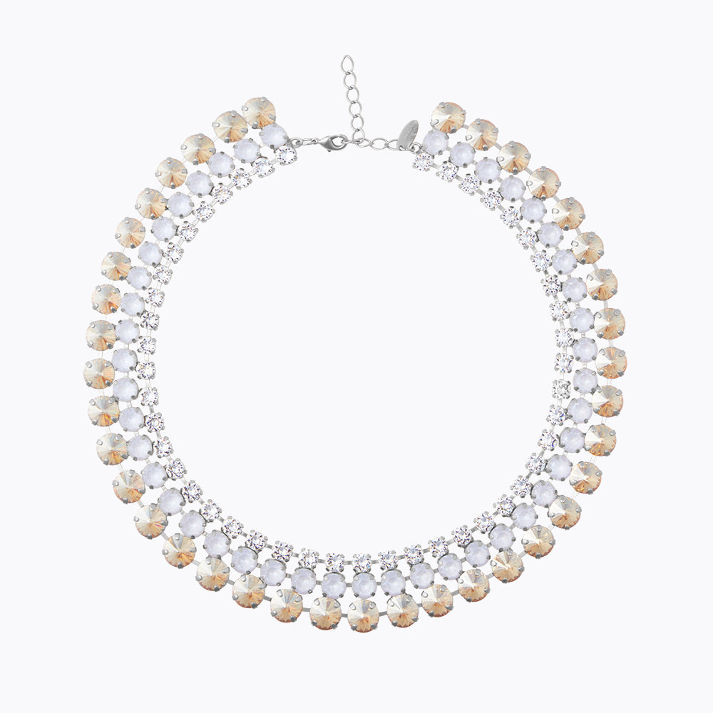 Caroline Svedbom - Elora Necklace Electric White Combo Rhodium