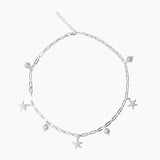 Caroline Svedbom - Sea Star Chain Necklace Pearl Rhodium