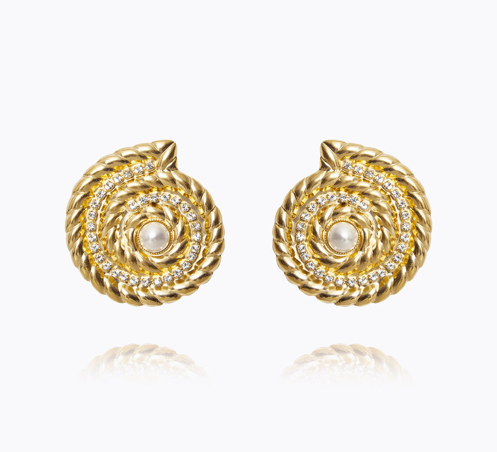 Caroline Svedbom - Ocean Pearl Earrings Gold Gold