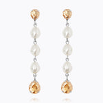 Caroline Svedbom - Paloma Earrings Pearl Golden Shadow Rhodium