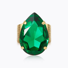 Caroline Svedbom - Perfect Drop Ring Majestic Green Gold