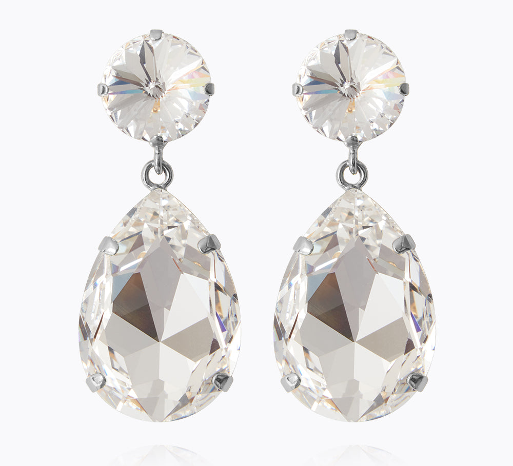 Perfect Drop Earrings / Crystal