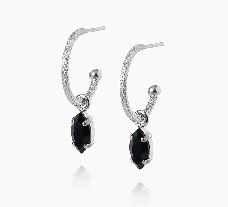 Caroline Svedbom - Petite Navette Loops Jet Rhodium