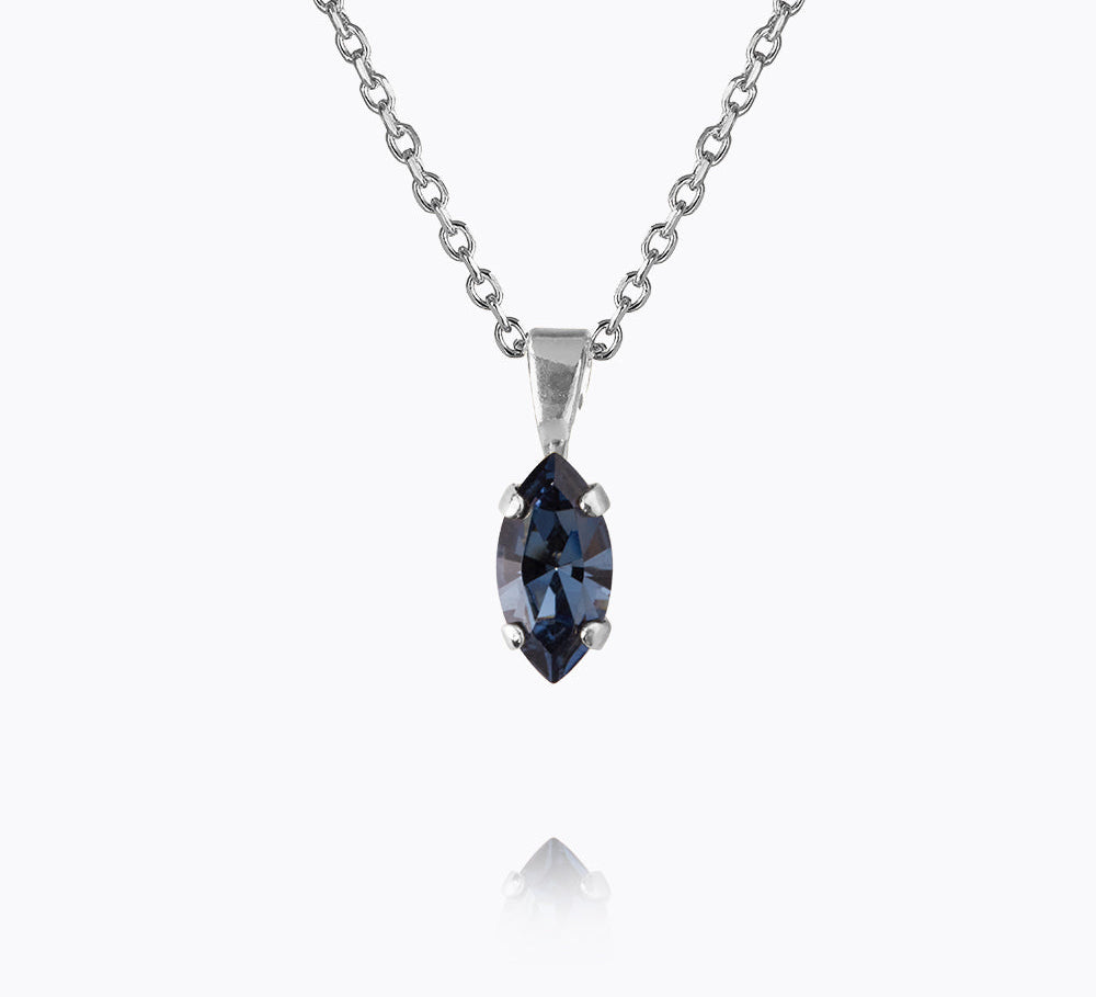 Petite Navette Necklace / Denim Blue