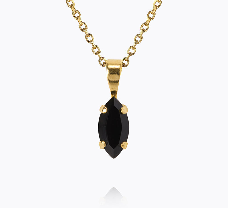 Caroline Svedbom - Petite Navette Necklace Jet Gold