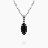 Caroline Svedbom - Petite Navette Necklace Jet Rhodium