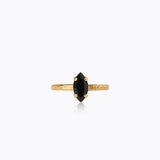 Caroline Svedbom - Petite Navette Ring Jet Gold