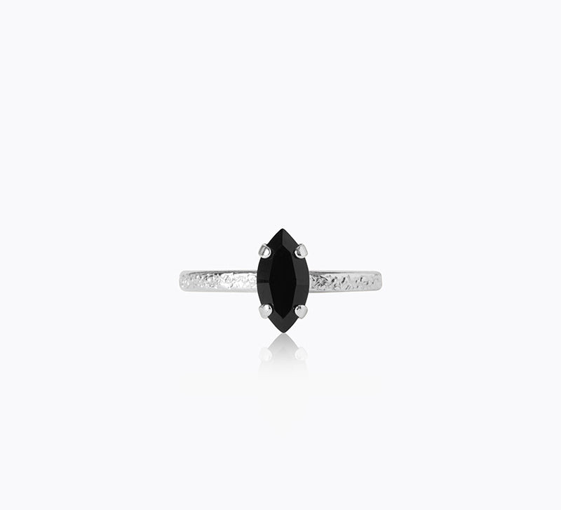 Caroline Svedbom - Petite Navette Ring Jet Rhodium