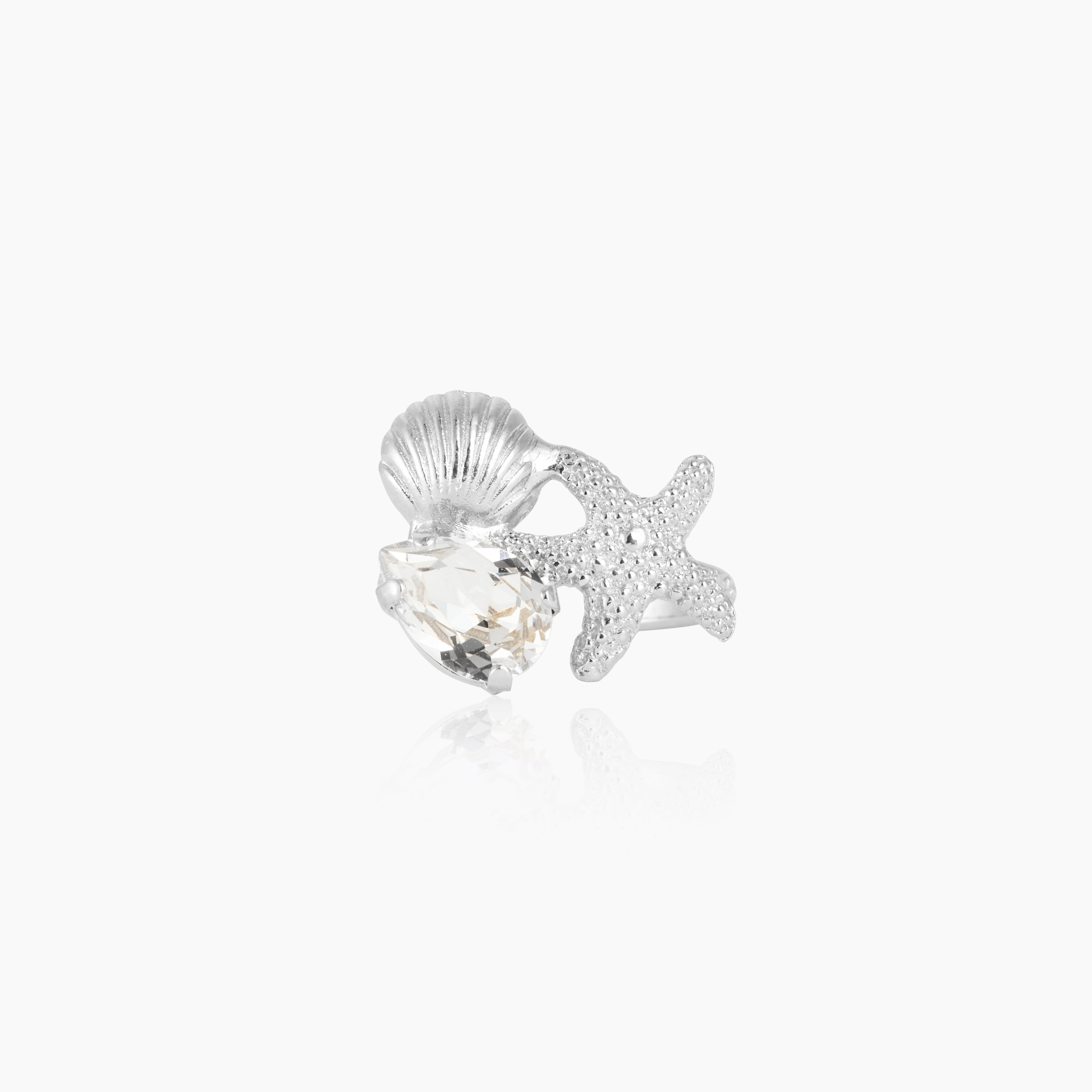 Caroline Svedbom - Seascape Ring Crystal Rhodium