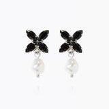 Caroline Svedbom - Star Pearl Earrings Pearl Jet Rhodium