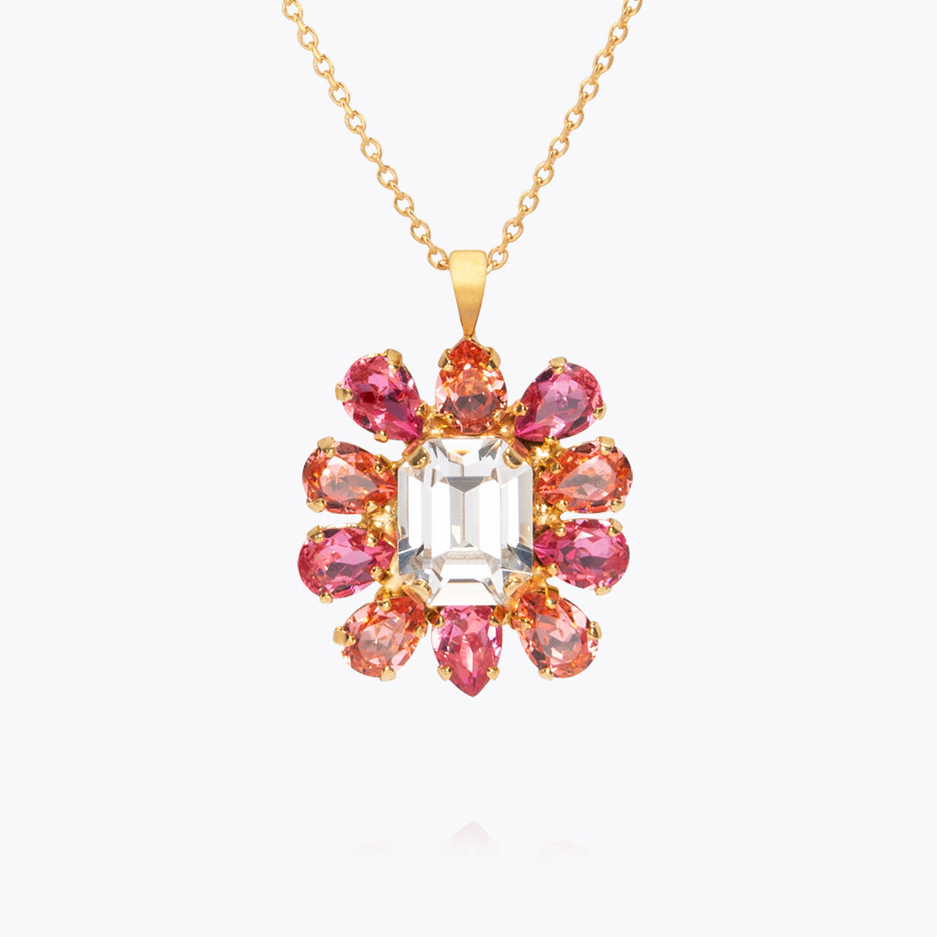 Caroline Svedbom - Peony Necklace Coral Combo Gold