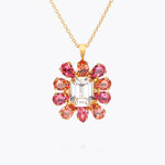 Caroline Svedbom - Peony Necklace Coral Combo Gold