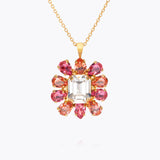 Caroline Svedbom - Peony Necklace Coral Combo Gold