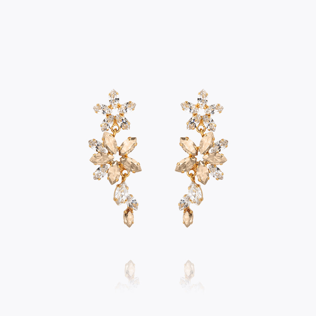 Caroline Svedbom - Melia Earrings Crystal Golden Shadow Gold