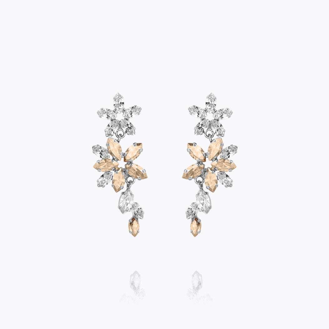 Caroline Svedbom - Melia Earrings Crystal Golden Shadow Rhodium