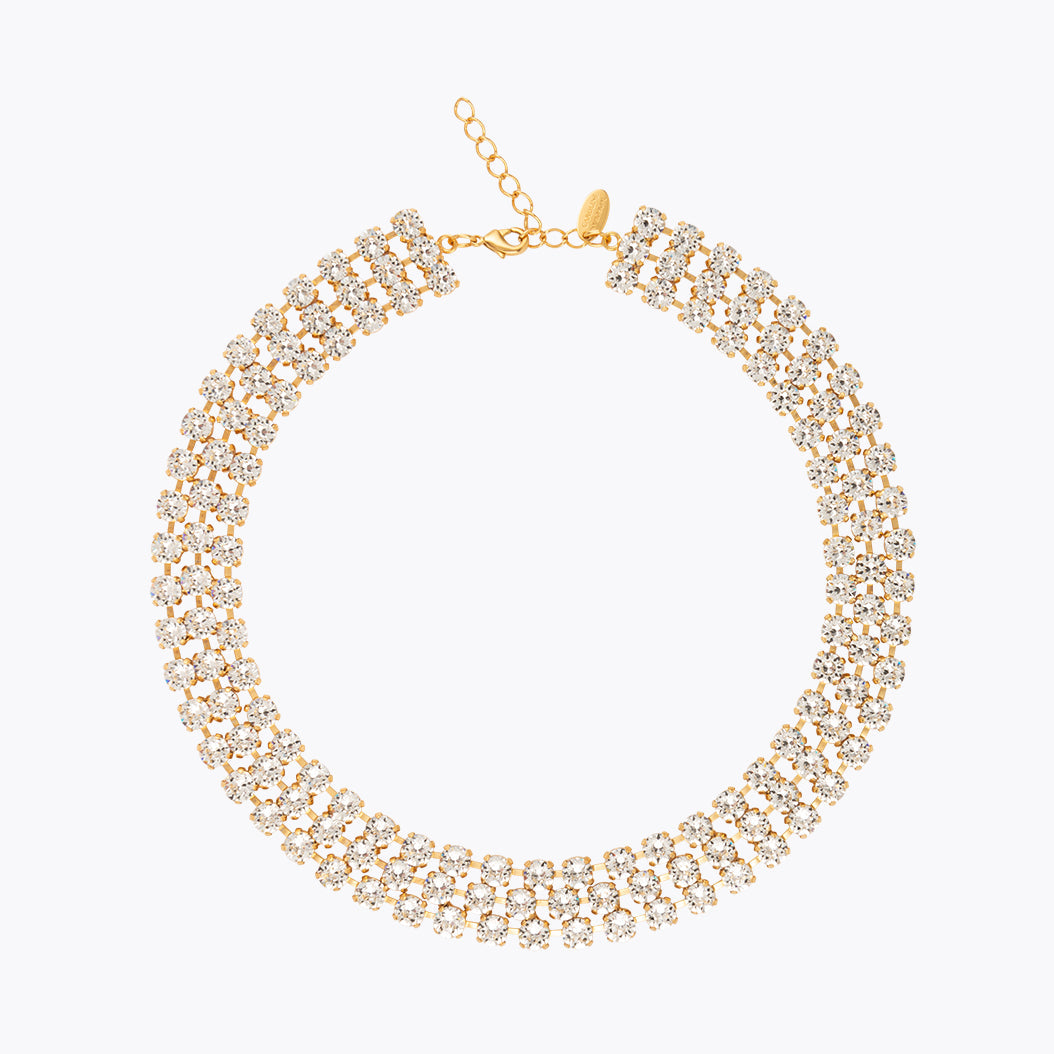 Caroline Svedbom - Rosanna Necklace Crystal Gold