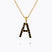 Caroline Svedbom - Mini Letter Black Necklace Letter A Gold